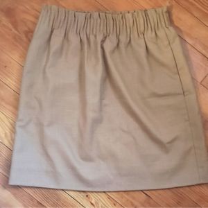J Crew Camel Paper Bag Wool Sidewalk Skirt Size 0